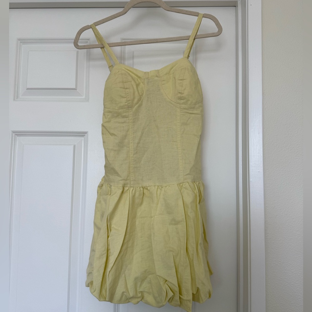 Bubble Mini Dress in Bread and Butter